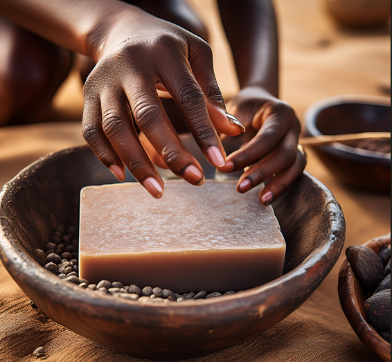 Phenomenal Turmeric, Camwood Beauty Bar + Sisal Soap Bag